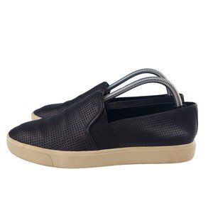Vince Blair 5 Womens Black 9.5M Slip On Shoes‎ Leather Sneakers